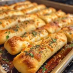 But buttery Garlic Breadsticks with Italian Seasoning