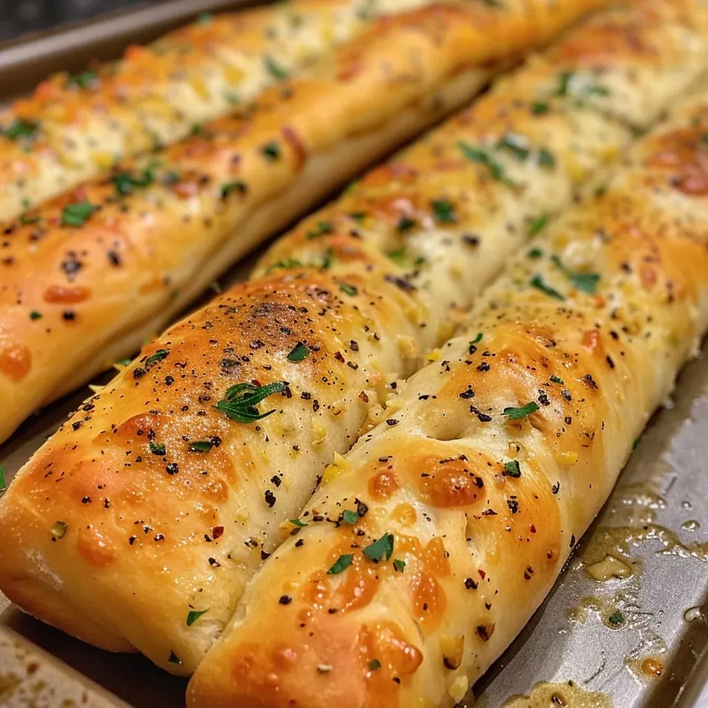 But buttery Garlic Breadsticks with Italian Seasoning