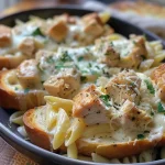 Chicken Alfredo Garlic Bread Bowls