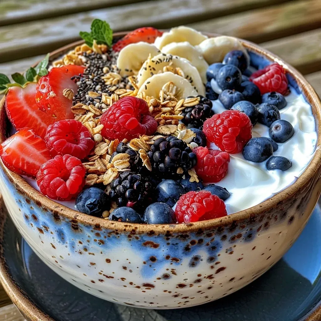 Classic Berry Medley Greek Yogurt Bowl