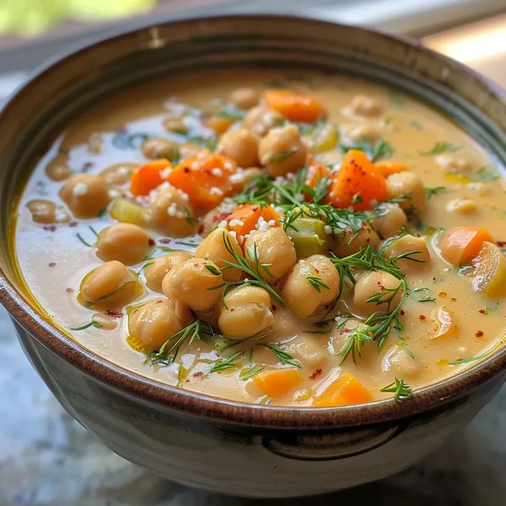 Creamy Easy Greek Chickpea Soup for Cozy Weeknight Meals