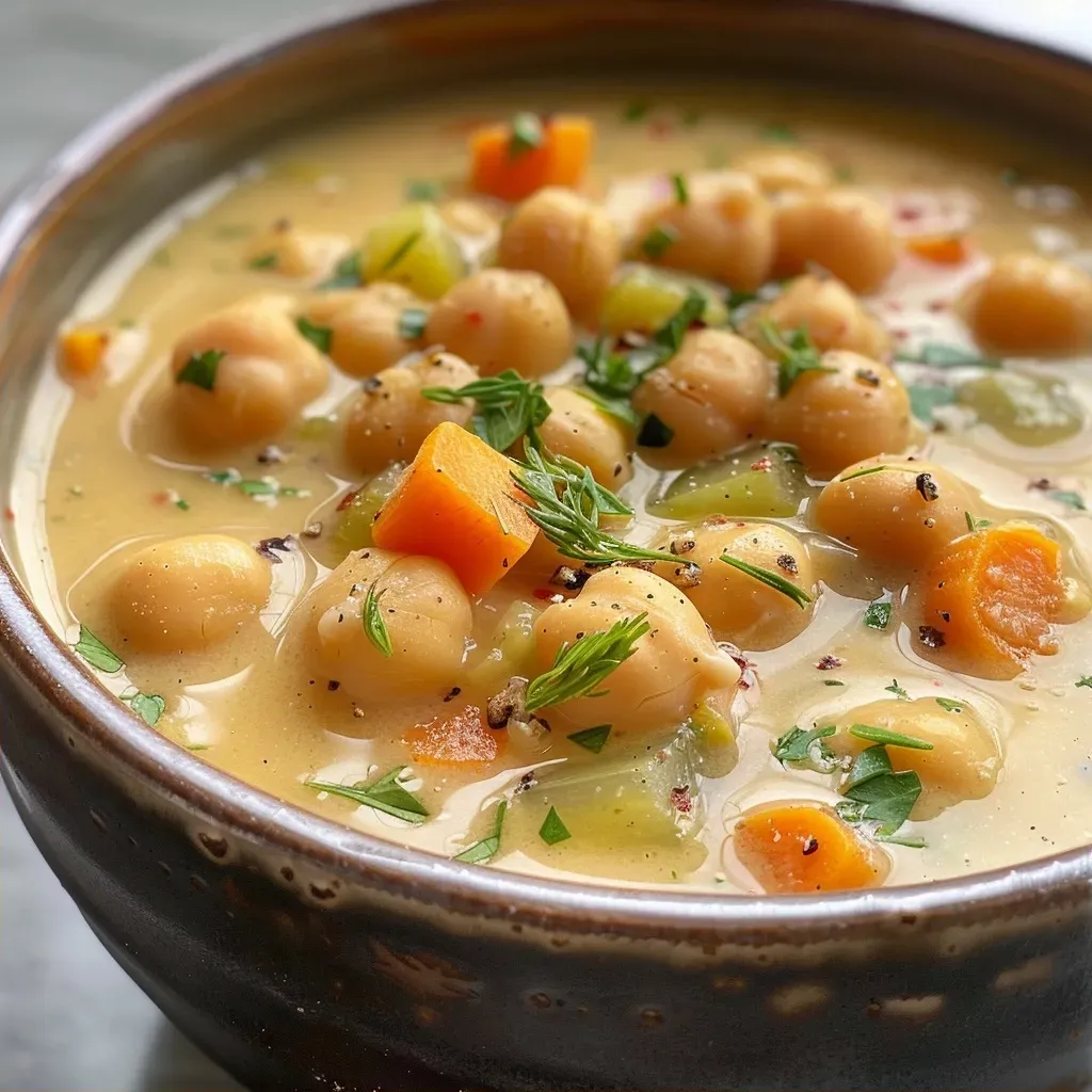 Creamy Easy Greek Chickpea Soup for Cozy Weeknight Meals