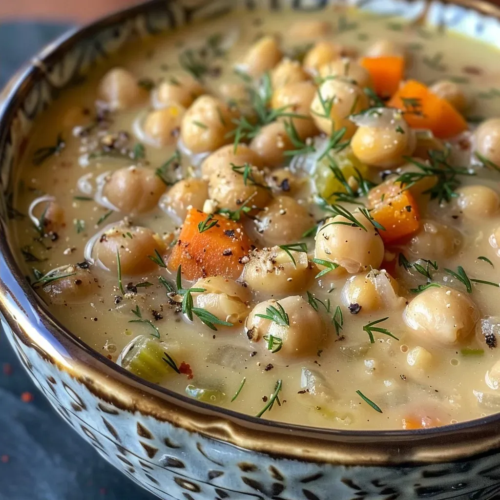 Creamy Easy Greek Chickpea Soup for Cozy Weeknight Meals