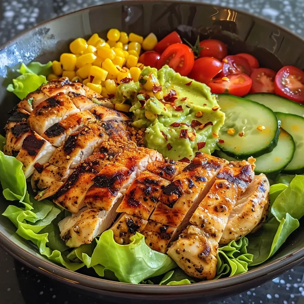 Grilled Chicken Avocado Salad – Easy Meal Prep Bowl
