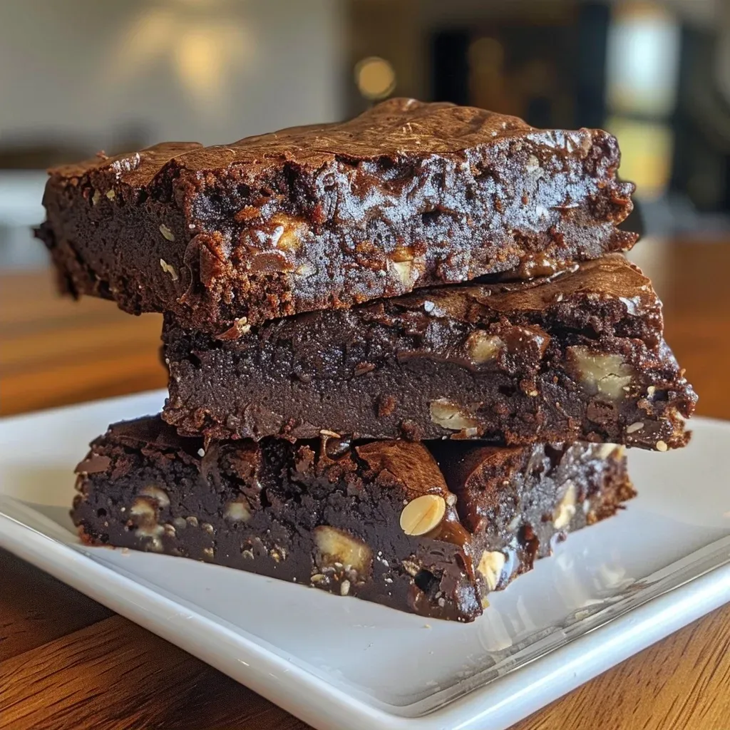 Healthy 3 Ingredient Banana Brownies