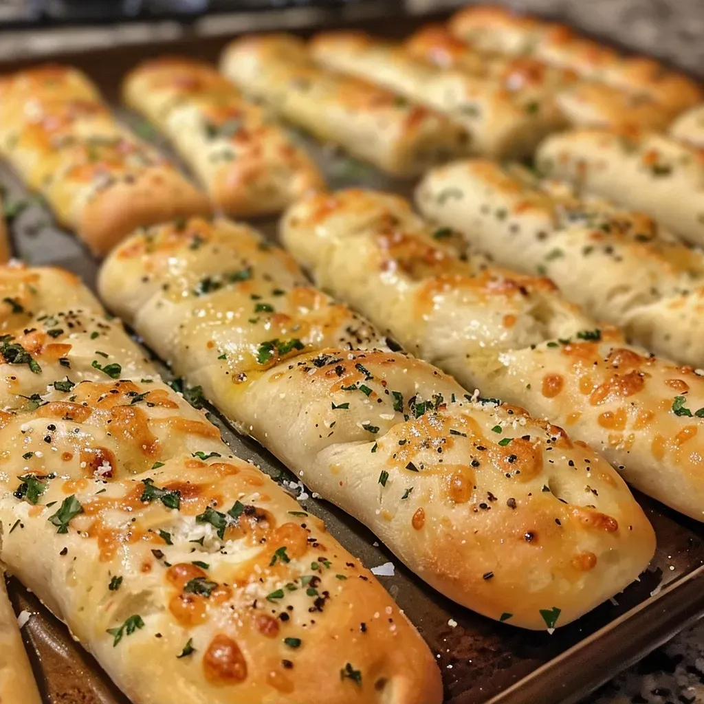 Homemade Parmesan Garlic & Herb Breadsticks