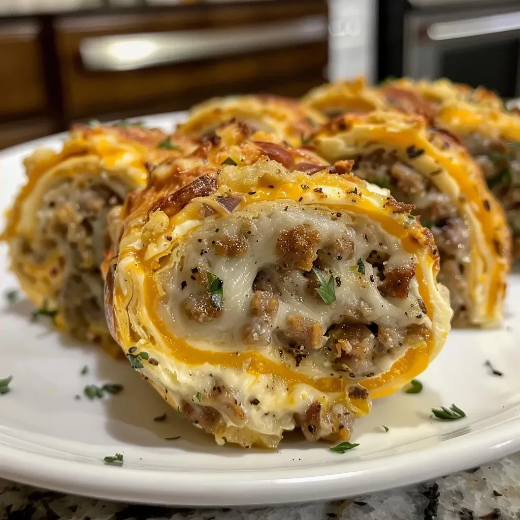 Keto Sausage Cream Cheese Pinwheels