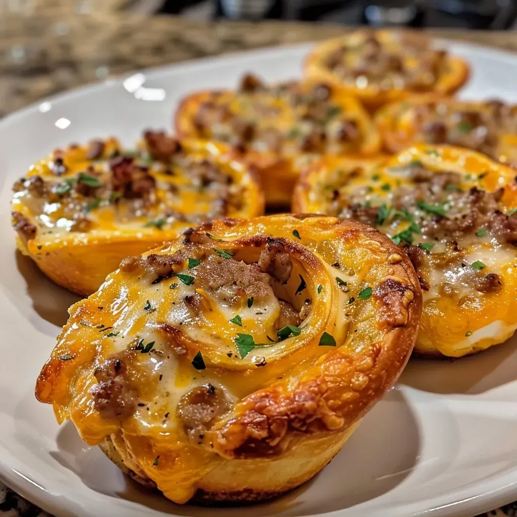 Keto Sausage Cream Cheese Pinwheels