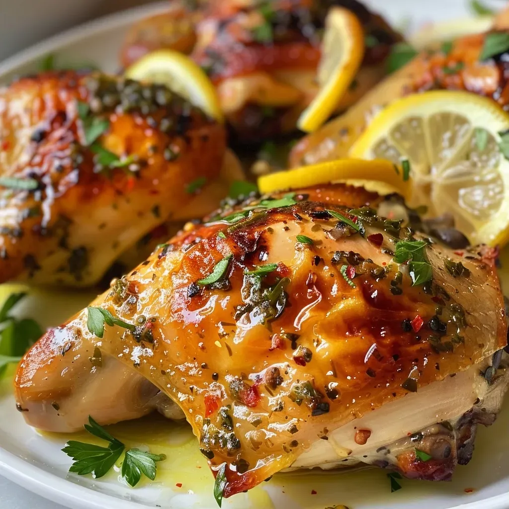 Lemon Herb Roasted Chicken Thighs