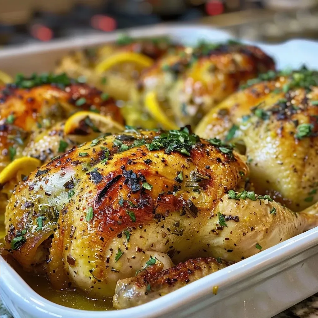 Lemon Herb Roasted Chicken Thighs