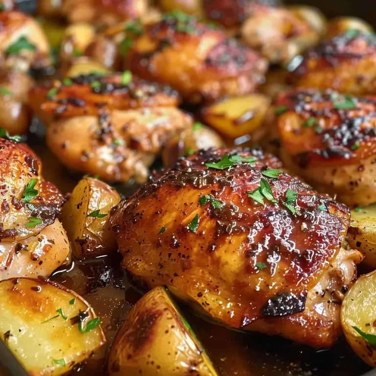 One-Pan Cowboy Garlic Chicken & Potatoes: A Flavorful Adventure in Every Bite! One-Pan Cowboy Garlic Chicken & Potatoes