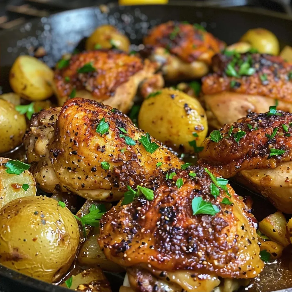 One-Pan Cowboy Garlic Chicken & Potatoes