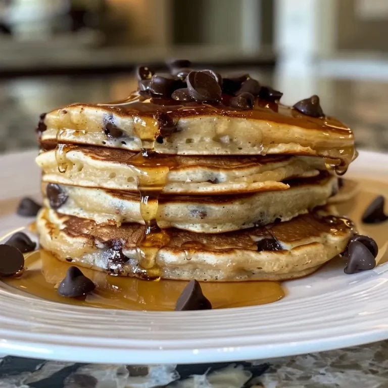 Simple Chocolate Chip Cottage Cheese Pancakes - Alrightwithme