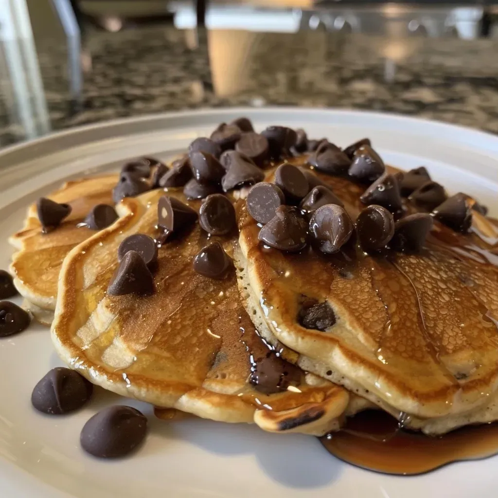 Simple Chocolate Chip Cottage Cheese Pancakes - Alrightwithme